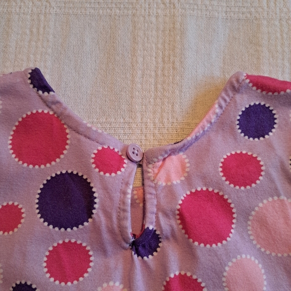 Polka Dot Kids Dress - Pink and Purple - Picture 2 of 5
